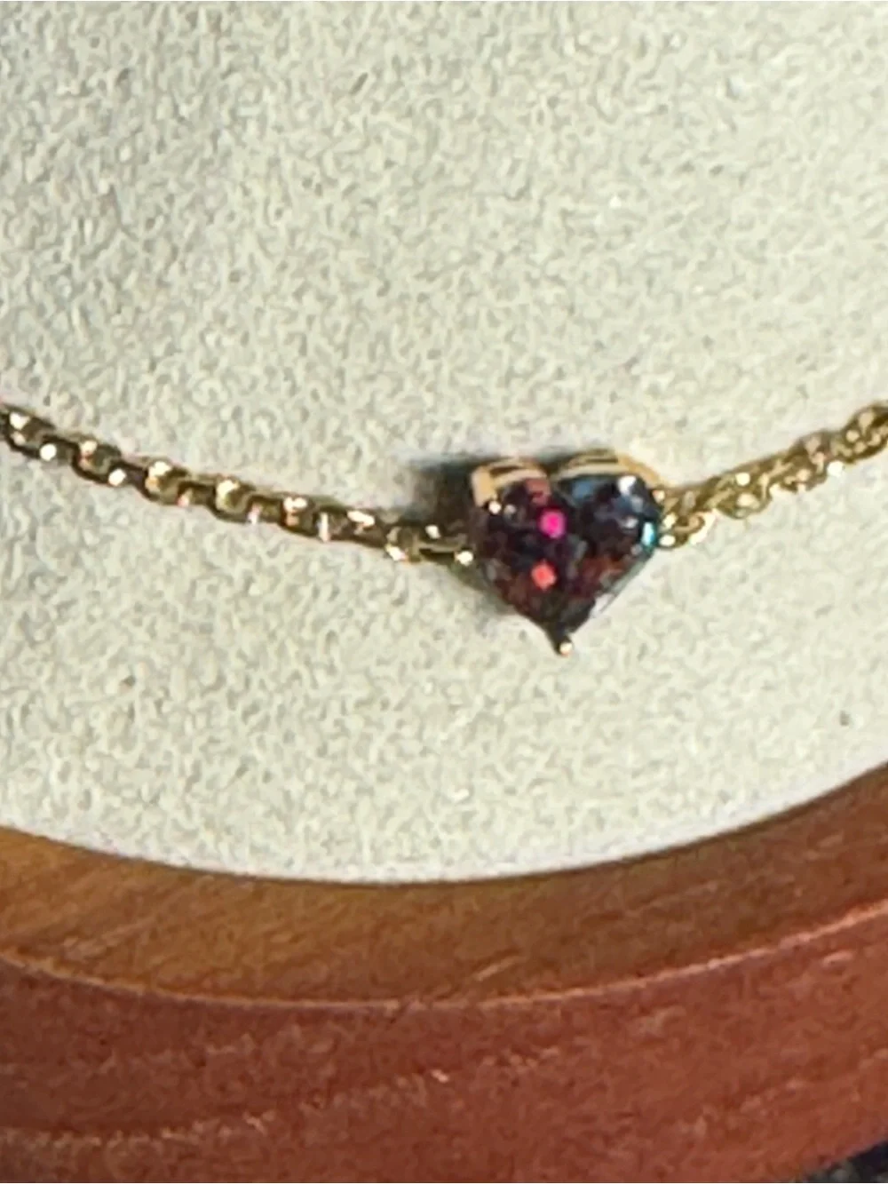 kate spade Gold Chain Bracelet with Pink Heart Stone - Picture 4 of 4